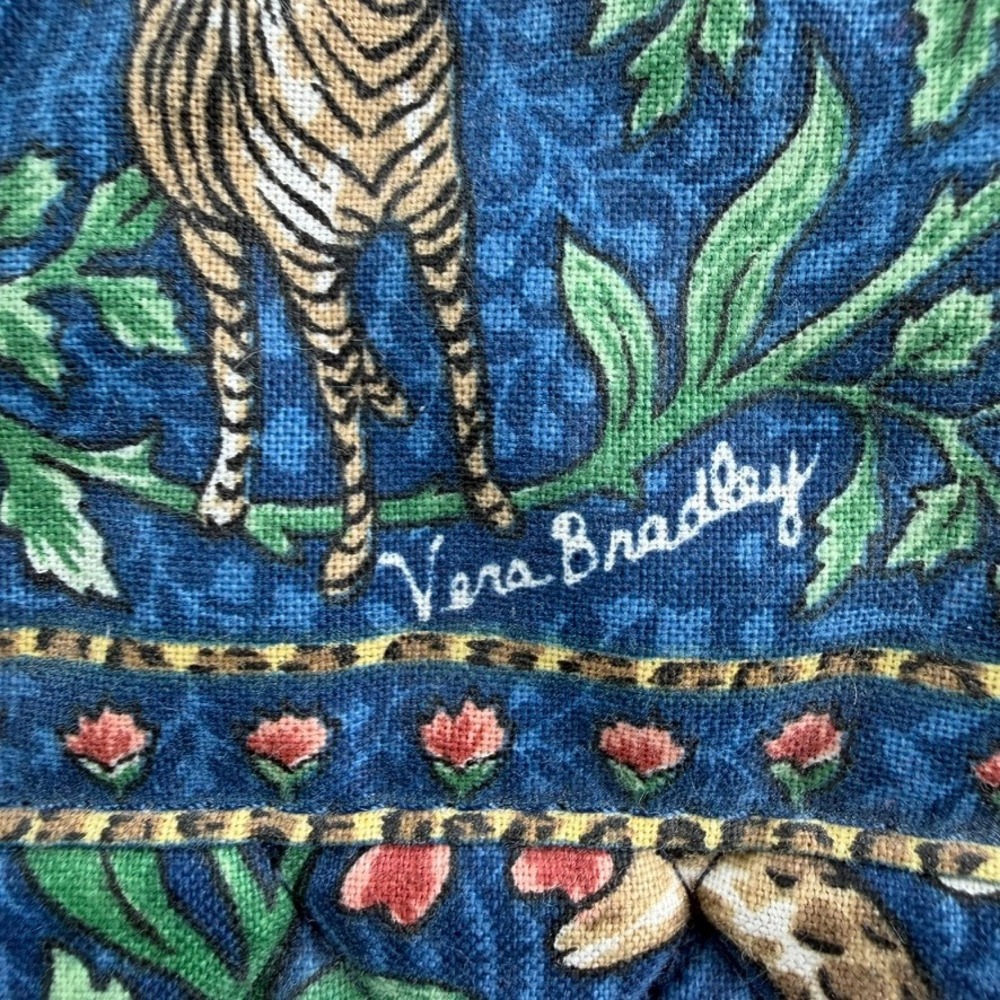 Vintage Vera Bradley Animal Kingdom Shoulder Bag Safari Print Retired Quilted - Picture 2 of 14